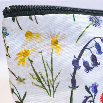 Wildflowers Watercolour Cosmetic Bag, 4 of 6