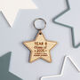 Year Six School Leavers Personalised Wooden Star Keyring, thumbnail 1 of 3
