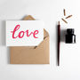 'Love' Letterpress Card, thumbnail 1 of 1