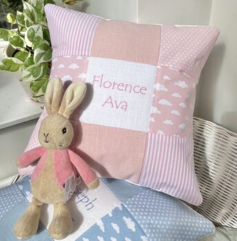 Baby Pink Nursery Name Cushion, 4 of 10