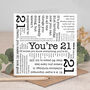 You're 21! 21st Birthday Card, thumbnail 1 of 4