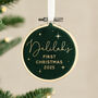 First Christmas Velvet Hoop Christmas Tree Decoration, thumbnail 1 of 3