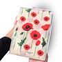 Poppy Flower Print Scarf In Personalised Gift Box, thumbnail 3 of 9