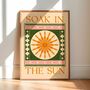 Soak In The Sun, Bohemian Sun Art Print, thumbnail 1 of 3