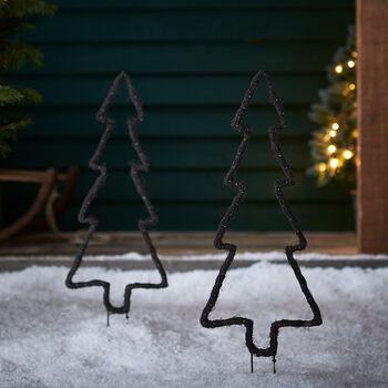 Two Willow Outdoor Christmas Tree Stake Lights, 2 of 2