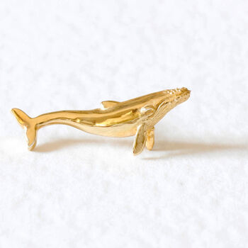 Blue Whale Lapel Pin– Silver/Gold Vermeil Plated, 3 of 6
