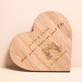 Personalised Oak Heart Anniversary Cheese Board, thumbnail 1 of 2