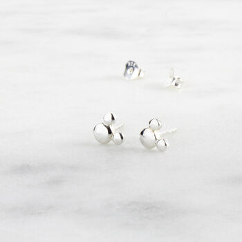 Silver Mouse Ear Studs, 6 of 10