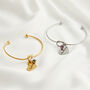 Personalised Heart Knot Gemstone Bangle, thumbnail 6 of 8