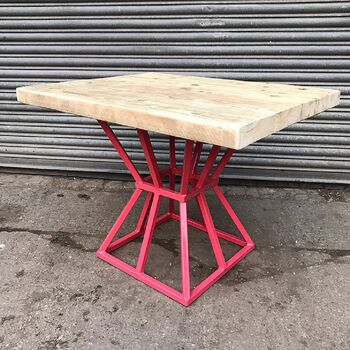 Reclaimed Industrial Cage Pedestal Table, 5 of 8