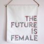 'The Future Is Female' Canvas Wall Hanging, thumbnail 2 of 11