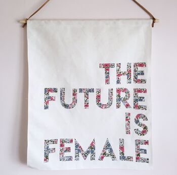 'The Future Is Female' Canvas Wall Hanging, 2 of 11