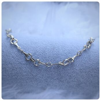 Petite Size Sterling Silver Snaffle Bit Bracelet, 9 of 12
