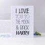 'I Love You To The Moon And Back' Card For Him, thumbnail 1 of 4