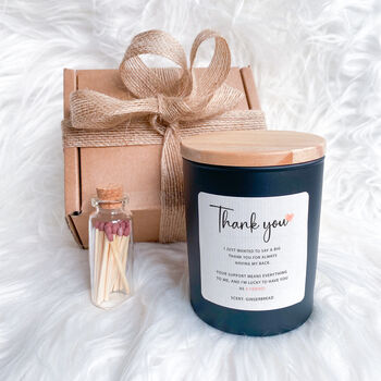 Personalised Thank You Scented Candle With Your Text, 5 of 6