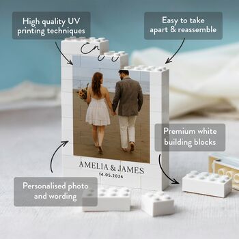 Personalised Engagement Memory Block For Couple, 4 of 10