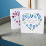 Personalised Floral Heart Anniversary Card For Couples, thumbnail 8 of 9