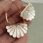 Art Deco Mother Of Pearl Hoop Earrings, thumbnail 2 of 11