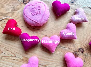 Customisable Valentines Day Heart Garland, 2 of 10