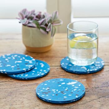 Set Of Four Recycled Plastic Round Coasters, 3 of 8