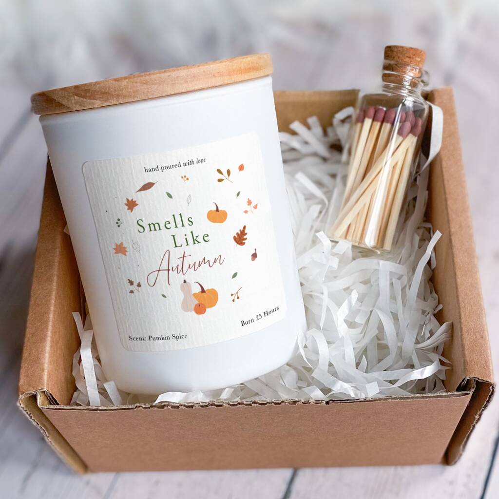 Autumn Candle Cosy Home Decor Gift, 1 of 10