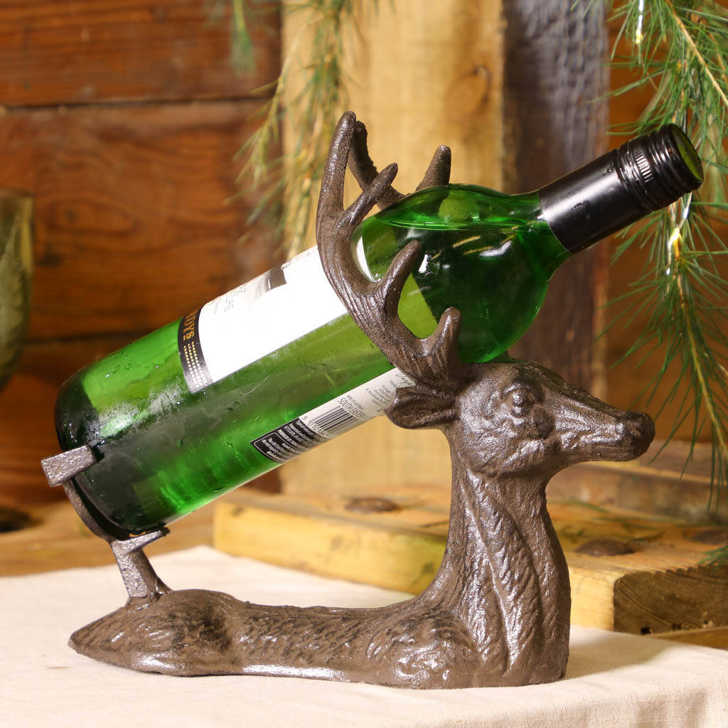 Cast Iron Stag Bottle Holder, 1 of 8