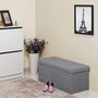 Small 80 L Light Grey Storage Organiser Chest Ottoman, thumbnail 1 of 6