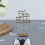 Wooden Cut Out Wedding Table Numbers On Stand, thumbnail 5 of 6