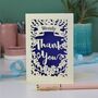 Personalised Papercut Thank You Card, thumbnail 7 of 7