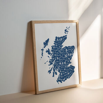 Scotland Map Print With Funny Scottish Words, 2 of 3