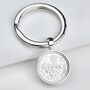 Luxury 60th Birthday Silver Sixpence Keyring, thumbnail 3 of 9