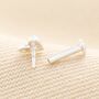 Sterling Silver Crystal Heart Piercing Earring, thumbnail 4 of 6