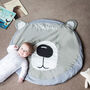 Personalised Adorable Bear Face Baby Play Mat, thumbnail 1 of 6