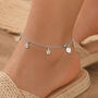 Sterling Silver Anklet With Gold Plated Daisy Charms, thumbnail 2 of 4