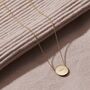 Personalised 9ct Gold Message Disc Necklace, thumbnail 3 of 7