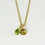 Heart Gold Plated Necklace With Gemstone, thumbnail 12 of 12