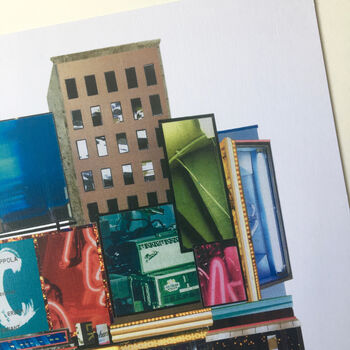 'Times Square, New York' Recycled Paper Collage Print, 4 of 6