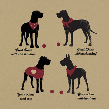 Personalised Great Dane Print For One Or Two Dogs, 2 of 12
