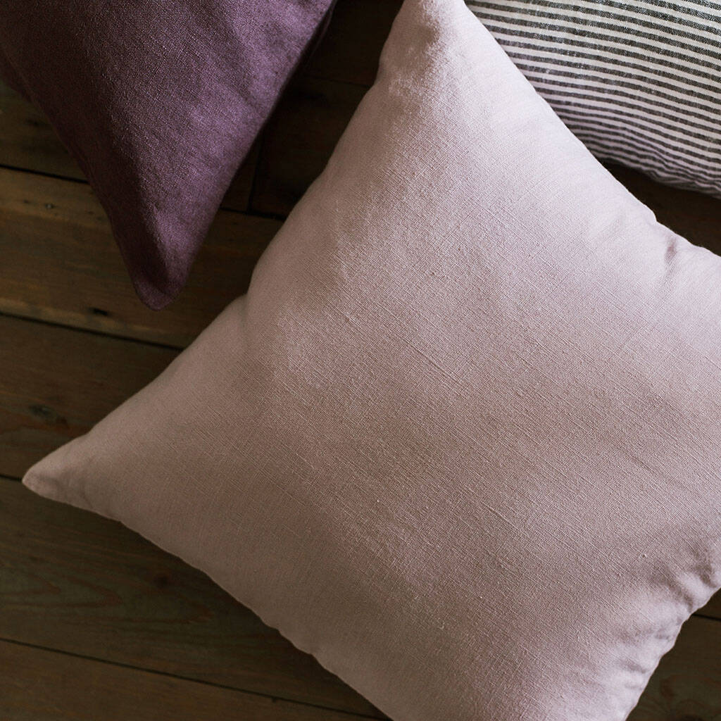 washed linen cushion cover by rowen & wren