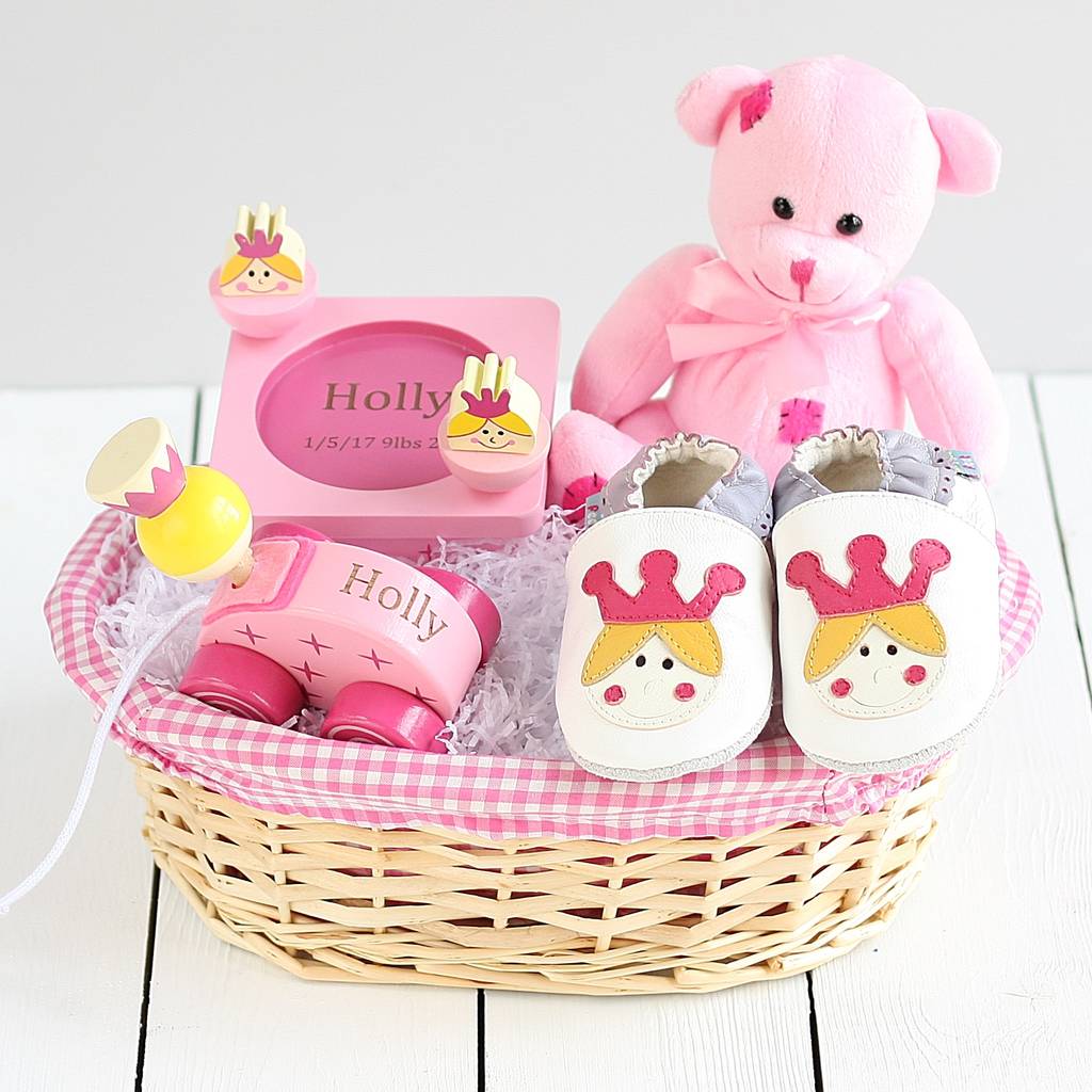 princess baby gift basket by snuggle feet