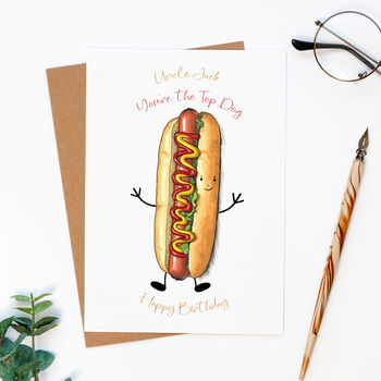 Personalised Hot Dog Birthday Card, 2 of 2