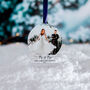 First Christmas Married Personalised Bauble Decoration, thumbnail 7 of 9