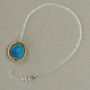 Turquoise Blue Lagoon Oval Sterling Silver Pendant, thumbnail 5 of 5