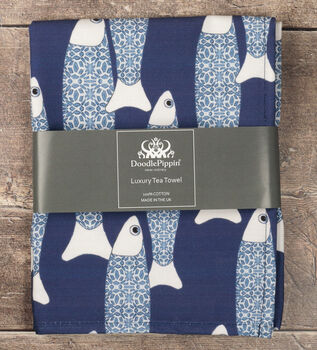 'Ocean Shoal' 100% Cotton Tea Towel, 3 of 12