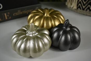 Set Of Three Handmade Eco Resin Pumpkins, 9 of 12