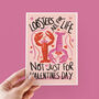 Lobsters Are For Life Illustrated Valentine's Day Card, thumbnail 1 of 3