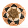 Blush Pink, Green And White Handwoven Statement Bowl, thumbnail 3 of 8
