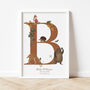 Personalised Woodland Birth Print, thumbnail 2 of 6