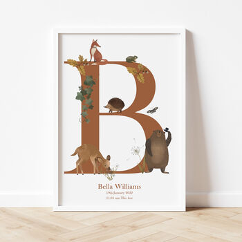 Personalised Woodland Birth Print, 2 of 6