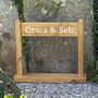 Portable Oak Engraved Sign, thumbnail 1 of 10